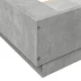 Bed frame with LED lights concrete gray wood 90x190 cm by vidaXL, Beds and slatted bases - Ref: Foro24-3281150, Price: 148,62...
