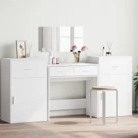 4-teiliges Waschtischset aus weißem Holzwerkstoff von vidaXL, Schlafzimmermöbel-Sets - Ref: Foro24-3276525, Preis: 214,76 €, ...