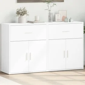 Engineered wood sideboard 2 pcs white 60x31x70 cm by vidaXL, Sideboards - Ref: Foro24-3276546, Price: 138,42 €, Discount: %