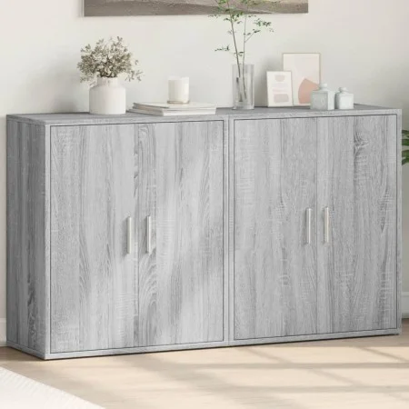 Engineered wood sideboard 2 pcs Sonoma gray 60x31x70 cm by vidaXL, Sideboards - Ref: Foro24-3276544, Price: 115,87 €, Discoun...