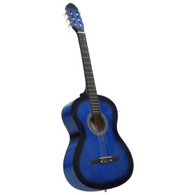 Guitarra clásica para principiantes madera de tilo azul 4/4 39"