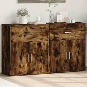 Engineered wood sideboard 2 pcs smoked oak 60x31x70cm by vidaXL, Sideboards - Ref: Foro24-3276550, Price: 125,20 €, Discount: %