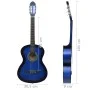Classical guitar for beginners blue basswood 4/4 39" by vidaXL, Guitars - Ref: Foro24-70108, Price: 70,37 €, Discount: %