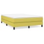 Estructura de cama sin colchón tela verde 140x200 cm