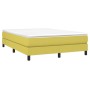 Estructura de cama sin colchón tela verde 140x200 cm