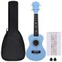 Soprano Ukulele Set with Case for Kids Baby Blue 21" by vidaXL, String instruments - Ref: Foro24-70149, Price: 31,22 €, Disco...
