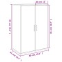 Aparadores 2 uds madera de ingeniería roble ahumado 60x31x84 cm de vidaXL, Aparadores - Ref: Foro24-3276571, Precio: 147,79 €