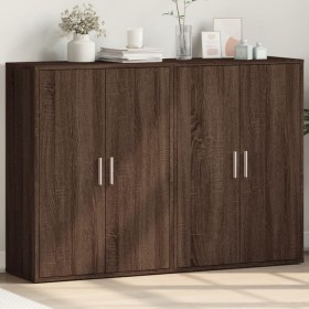 Aparadores 2 uds madera de ingeniería marrón roble 60x31x84 cm de vidaXL, Aparadores - Ref: Foro24-3276573, Precio: 141,55 €,...
