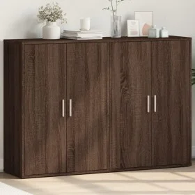 Sideboards 2 pcs oak brown engineered wood 60x31x84 cm by vidaXL, Sideboards - Ref: Foro24-3276573, Price: 138,65 €, Discount: %