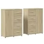 Sideboards 2 pcs engineered wood Sonoma oak 60x31x84 cm by vidaXL, Sideboards - Ref: Foro24-3276590, Price: 194,85 €, Discoun...