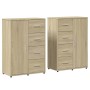 Sideboards 2 Stück, Holzwerkstoff Sonoma-Eiche 60x31x84 cm von vidaXL, Sideboards - Ref: Foro24-3276590, Preis: 198,46 €, Rab...