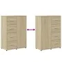 Sideboards 2 pcs engineered wood Sonoma oak 60x31x84 cm by vidaXL, Sideboards - Ref: Foro24-3276590, Price: 194,85 €, Discoun...