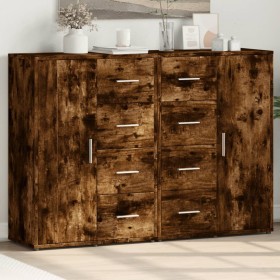 Sideboards 2 pcs engineered wood smoked oak 60x31x84 cm by vidaXL, Sideboards - Ref: Foro24-3276592, Price: 183,73 €, Discoun...