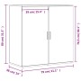 Sideboards 2 units white engineered wood 79x38x80 cm by vidaXL, Sideboards - Ref: Foro24-3276602, Price: 173,01 €, Discount: %