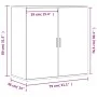 Sideboards 2 units white engineered wood 79x38x80 cm by vidaXL, Sideboards - Ref: Foro24-3276602, Price: 183,13 €, Discount: %