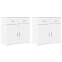 Sideboards 2 units white engineered wood 79x38x80 cm by vidaXL, Sideboards - Ref: Foro24-3276616, Price: 220,67 €, Discount: %