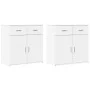 Sideboards 2 units white engineered wood 79x38x80 cm by vidaXL, Sideboards - Ref: Foro24-3276616, Price: 216,72 €, Discount: %
