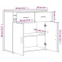 Sideboards 2 units white engineered wood 79x38x80 cm by vidaXL, Sideboards - Ref: Foro24-3276616, Price: 216,72 €, Discount: %