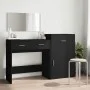 Black Engineered Wood 3-Piece Vanity Set by vidaXL, Bedroom furniture sets - Ref: Foro24-3276519, Price: 160,28 €, Discount: %