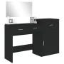 Black Engineered Wood 3-Piece Vanity Set by vidaXL, Bedroom furniture sets - Ref: Foro24-3276519, Price: 160,28 €, Discount: %