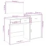 Black Engineered Wood 3-Piece Vanity Set by vidaXL, Bedroom furniture sets - Ref: Foro24-3276519, Price: 160,28 €, Discount: %