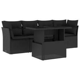 5-piece garden furniture set and black synthetic rattan cushions by vidaXL, Garden sets - Ref: Foro24-3266345, Price: 350,69 ...