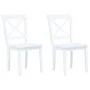 Esszimmerstühle 2 Stk. massives Gummiholz weiß von vidaXL, Essstühle - Ref: Foro24-247356, Preis: 137,48 €, Rabatt: %