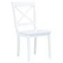 Esszimmerstühle 2 Stk. massives Gummiholz weiß von vidaXL, Essstühle - Ref: Foro24-247356, Preis: 130,84 €, Rabatt: %