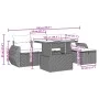 6-piece garden sofa set and black synthetic rattan cushions by vidaXL, Garden sets - Ref: Foro24-3275126, Price: 416,88 €, Di...