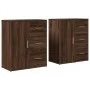 Aparador de madera de ingeniería 2 uds marrón roble 60x31x70 cm de vidaXL, Aparadores - Ref: Foro24-3276559, Precio: 147,85 €...