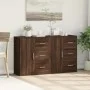 Aparador de madera de ingeniería 2 uds marrón roble 60x31x70 cm de vidaXL, Aparadores - Ref: Foro24-3276559, Precio: 147,85 €...