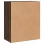 Aparador de madera de ingeniería 2 uds marrón roble 60x31x70 cm de vidaXL, Aparadores - Ref: Foro24-3276559, Precio: 147,85 €...