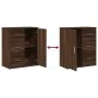 Aparador de madera de ingeniería 2 uds marrón roble 60x31x70 cm de vidaXL, Aparadores - Ref: Foro24-3276559, Precio: 147,85 €...