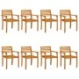 Garden chairs 8 pcs solid acacia wood 59x55x85 cm by vidaXL, Garden chairs - Ref: Foro24-3217204, Price: 475,78 €, Discount: %