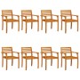 Sillas de jardín 8 uds madera maciza de acacia 59x55x85 cm