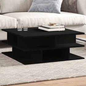 Black engineered wood coffee table 70x70x29 cm by vidaXL, Coffee table - Ref: Foro24-840745, Price: 73,35 €, Discount: %