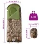 Saco de dormir de camping para adultos 3-4 estaciones de vidaXL, Sacos de dormir - Ref: Foro24-94441, Precio: 49,28 €, Descue...