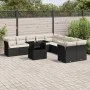 11-teilige Gartensofagarnitur und schwarze synthetische Rattankissen von vidaXL, Gartensets - Ref: Foro24-3266876, Preis: 696...