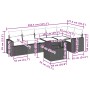 7-piece garden sofa set with black synthetic rattan cushions by vidaXL, Garden sets - Ref: Foro24-3267286, Price: 442,51 €, D...