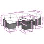 8-piece garden sofa set and black synthetic rattan cushions by vidaXL, Garden sets - Ref: Foro24-3267426, Price: 474,95 €, Di...