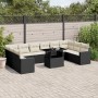 Set de sofás de jardín 11 pzas y cojines ratán sintético negro by vidaXL, Garden sets - Ref: Foro24-3267516, Price: 642,32 €,...