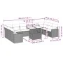 Set de sofás de jardín 11 pzas y cojines ratán sintético negro by vidaXL, Garden sets - Ref: Foro24-3267516, Price: 688,67 €,...