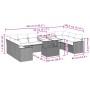Set de sofás de jardín 11 pzas y cojines ratán sintético negro by vidaXL, Garden sets - Ref: Foro24-3267516, Price: 642,32 €,...