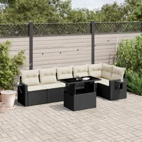 7-piece garden sofa set with black synthetic rattan cushions by vidaXL, Garden sets - Ref: Foro24-3267916, Price: 470,87 €, D...