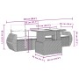 5-teiliges Gartenmöbel-Set und schwarze synthetische Rattankissen von vidaXL, Gartensets - Ref: Foro24-3268356, Preis: 347,63...