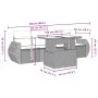 Set de muebles de jardín 5 pzas y cojines ratán sintético negro de vidaXL, Conjuntos de jardín - Ref: Foro24-3268356, Precio:...