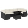 8-teiliges Gartensofa-Set und schwarze synthetische Rattankissen von vidaXL, Gartensets - Ref: Foro24-3268406, Preis: 526,04 ...