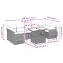 8-teiliges Gartensofa-Set und schwarze synthetische Rattankissen von vidaXL, Gartensets - Ref: Foro24-3268406, Preis: 526,04 ...