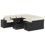8-teiliges Gartensofa-Set und schwarze synthetische Rattankissen von vidaXL, Gartensets - Ref: Foro24-3269056, Preis: 553,85 ...