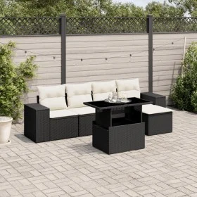 Set de sofás de jardín 6 piezas y cojines ratán sintético negro by vidaXL, Garden sets - Ref: Foro24-3269126, Price: 406,80 €...